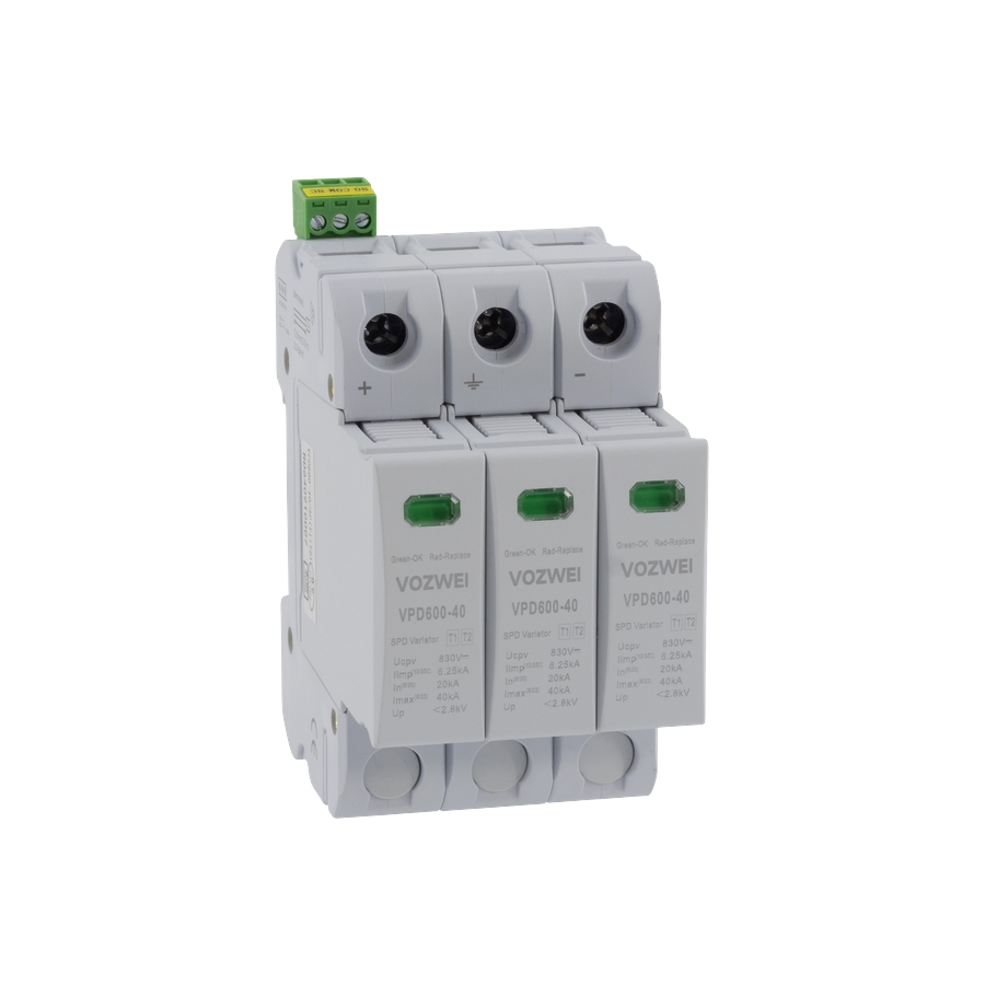 VPD600-40 (T1+T2) Serisi Tip 1+2 AC Aşırı Gerilim Koruma Cihazı (SPD)