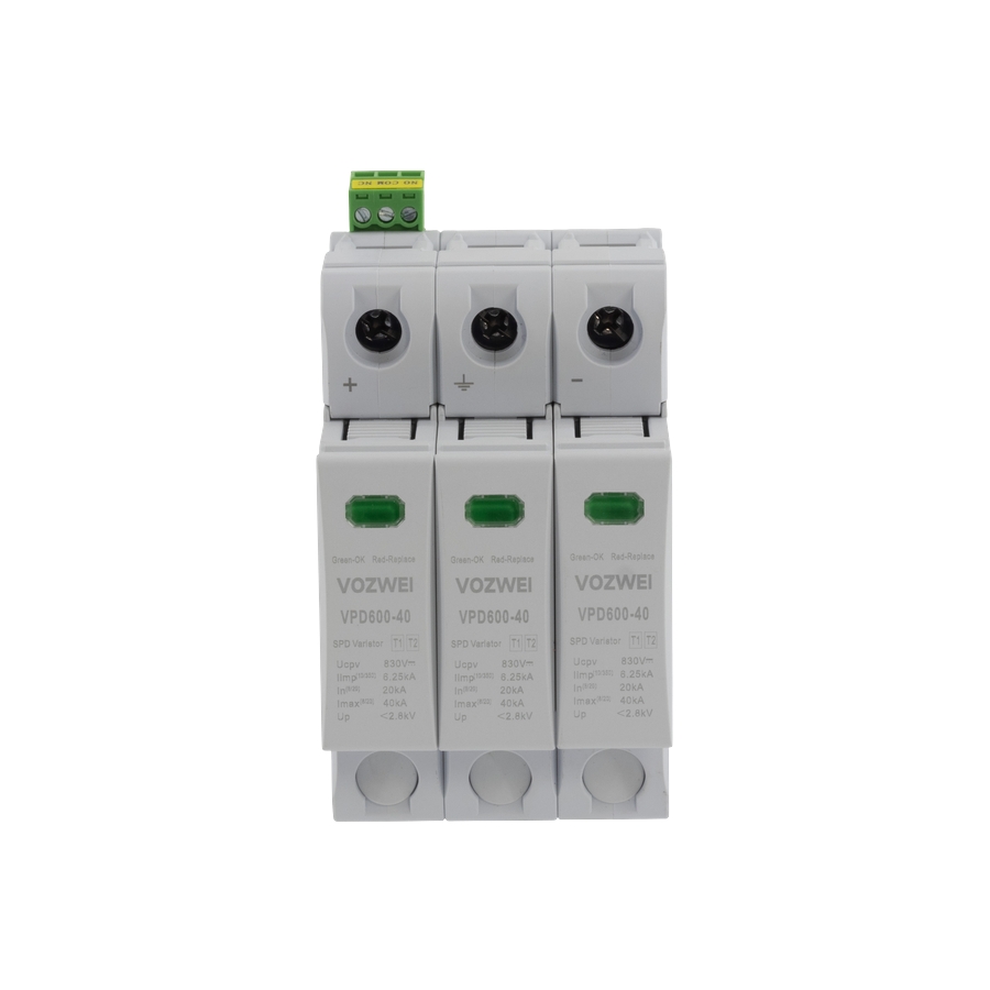 VPD600-40 (T1+T2) Serisi Tip 1+2 AC Aşırı Gerilim Koruma Cihazı (SPD)