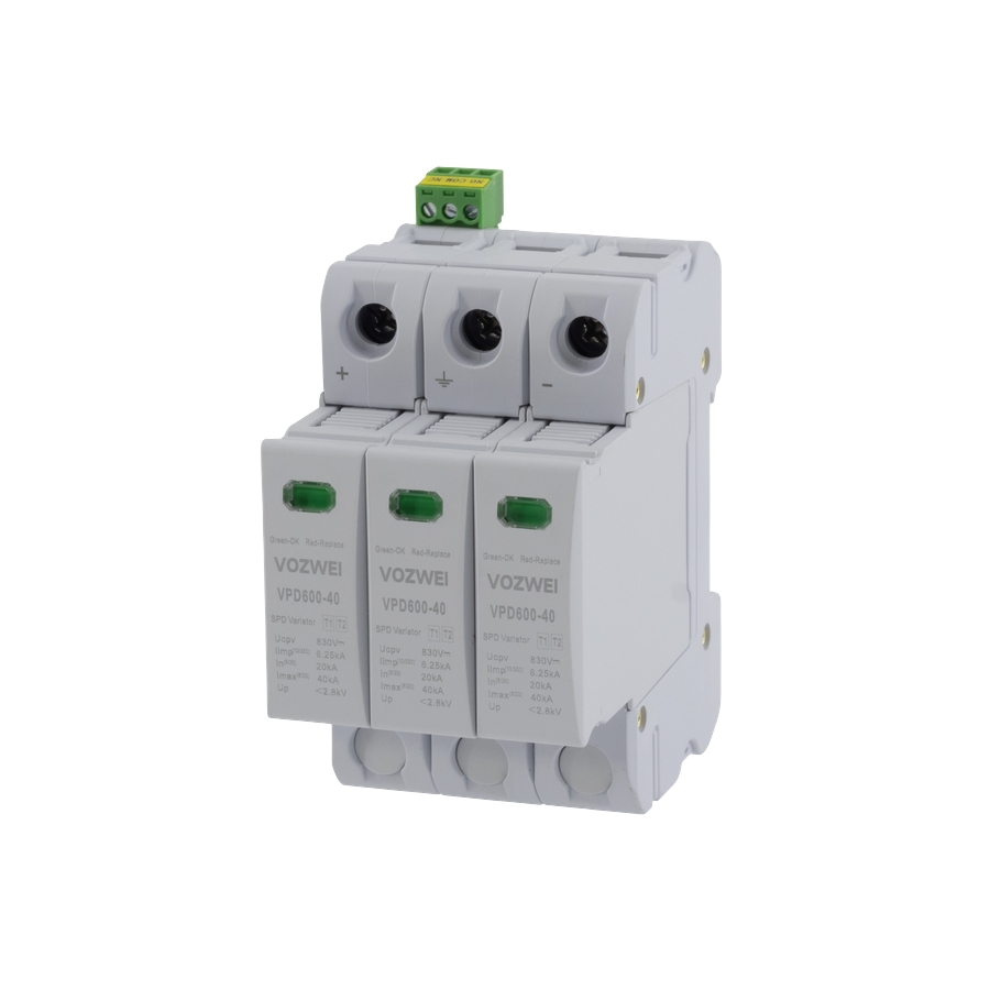 VPD600-40 (T1+T2) Serisi Tip 1+2 AC Aşırı Gerilim Koruma Cihazı (SPD)